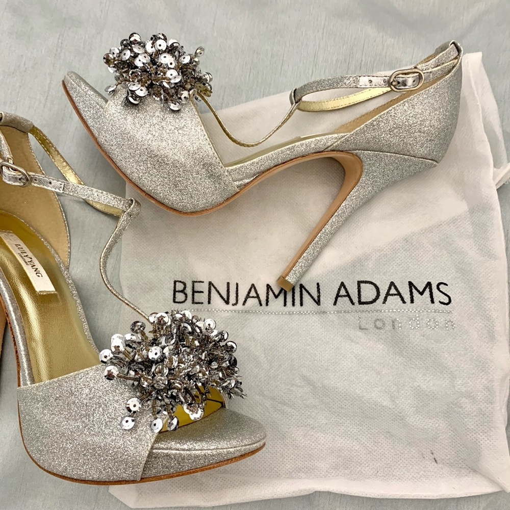 Silver Heels with Embellishments